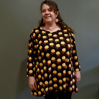 AAVAtunika HILLAT musta XS-3XL 3 hihanpituutta taskuilla/ilman taskuja