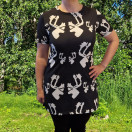 AAVA tunika HIRVAS S-XXL musta lyhythihainen 