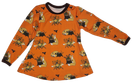 LAINE mekkotunika KETUNLEIPÄÄ oranssi ruskeat kanttaukset 86-128cm