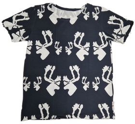 HONKA paita HIRVAS musta lyhythihainen XS-3XL trikoo