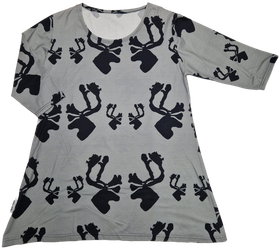 AAVA tunika HIRVAS L harmaa 3/4hihainen 