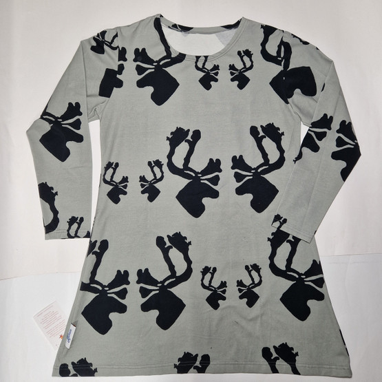 AAVA tunika HIRVAS harmaa M, L, XXL pitkähihainen 