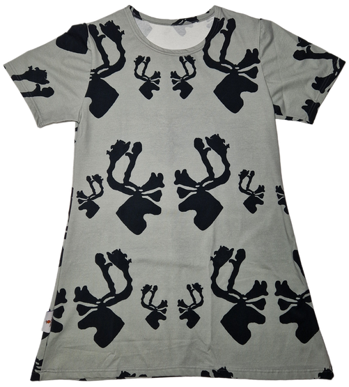 AAVA tunika HIRVAS M ja L harmaa lyhythihainen 
