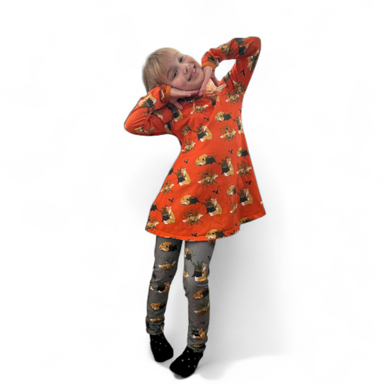 LAINE mekkotunika KETUNLEIPÄÄ oranssi 74-152cm lyhyt- tai pitkähihainen