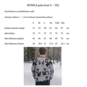 HONKA paita HILLAT musta lyhyt- tai pitkähihainen XS-3XL 