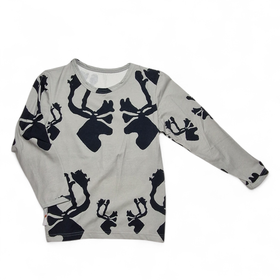 OTSO paita Hirvas harmaa 98-128cm kanttaus trikoosta