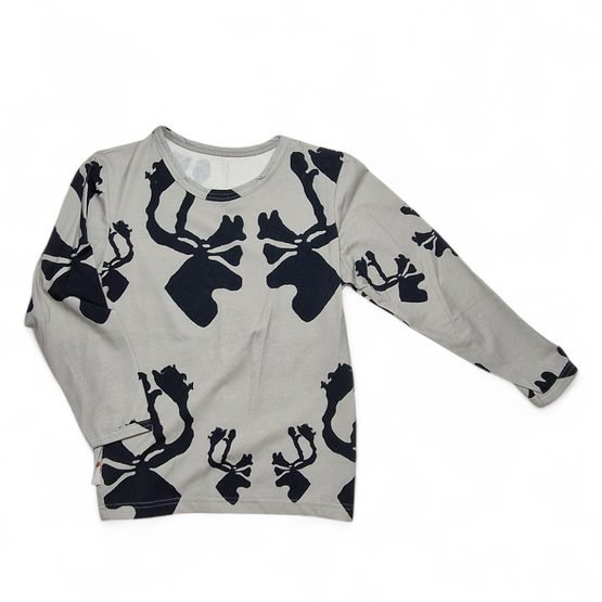 OTSO paita Hirvas harmaa 98/128cm kanttaus trikoosta