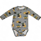 KUURA body KETUNLEIPÄÄ harmaa 62 ja 74cm kanttaukset trikoolla