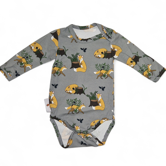 KUURA body KETUNLEIPÄÄ harmaa 62 ja 74cm kanttaukset trikoolla