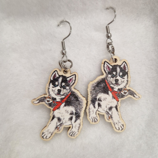 HUSKYN PENTU korvakorut, korkeus n. 4cm