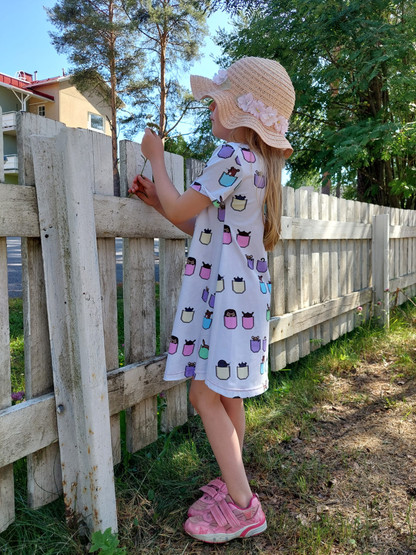 LAINE lyhythihainen mekkotunika TASKUKAMUT 86-140cm