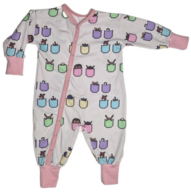 LUMI haalari TASKUKAMUT 50-86cm  trikoo vaaleanpunainen