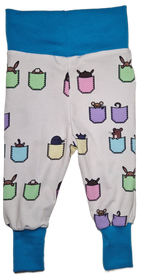 LOUNA housut TASKUKAMUT sininen 50-86cm trikoo 