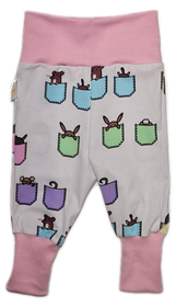 LOUNA housut TASKUKAMUT v.punainen 50-86cm trikoo 