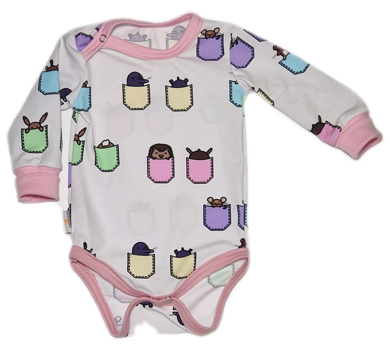 KUURA body vaaleanpunainen TASKUKAMUT 50-86cm