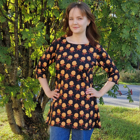 AAVA tunika HILLAT musta XS-3XL 3 hihanpituutta taskuilla/ilman taskuja