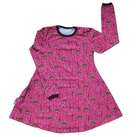 LAINE mekkotunika SIILINIITTY pinkki 86/92 ja 134/140cm joustocollege 