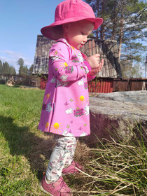 LAINE mekkotunika KESÄPIHA 110-128cm pitkähihainen