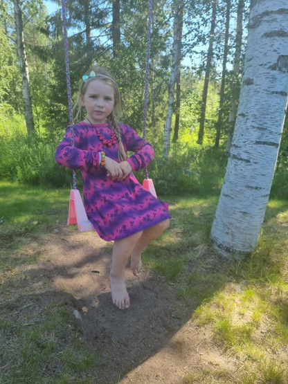 LAINE mekkotunika KÄRHÖT 86-140cm pitkähihainen trikoo