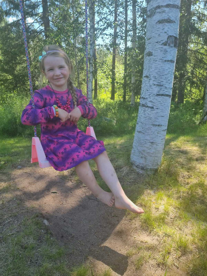 LAINE mekkotunika KÄRHÖT 86-140cm pitkähihainen trikoo