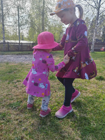 LAINE mekkotunika METSÄVÄEN TEEHETKI viininpunainen 122/128cm joustocollege