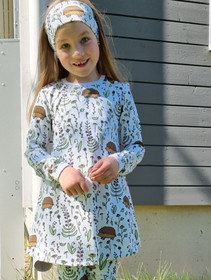 LAINE mekkotunika SIILINIITTY valk. 86/92cm trikoo