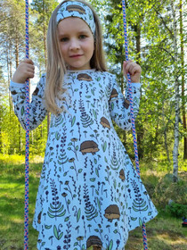 LAINE mekkotunika SIILINIITTY valk. 86/92cm trikoo