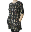 AAVA tunika YÖPÖLLÖT  S 3/4 hihainen taskuilla