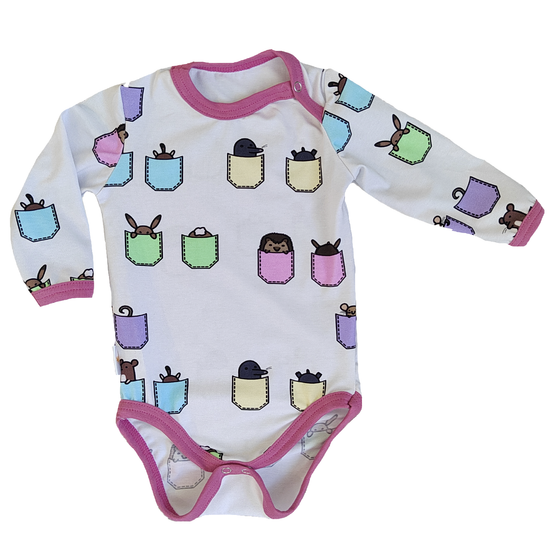 KUURA body TASKUKAMUT 50-86cm vanha roosa tai vihreä kanttaus