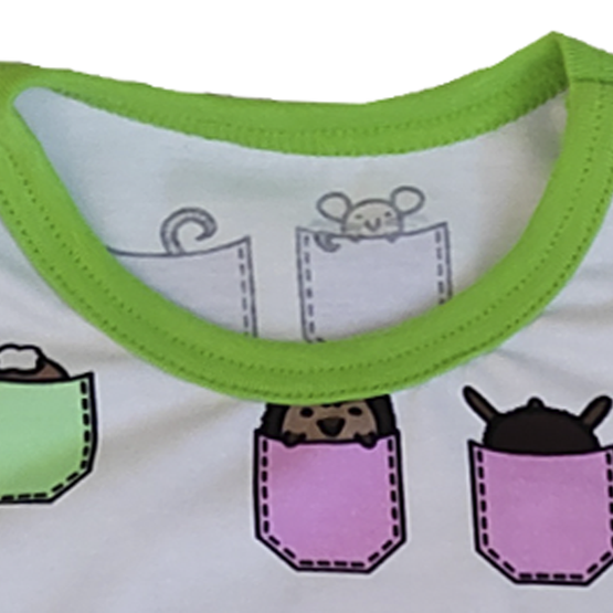 KUURA body TASKUKAMUT 50-86cm vanha roosa tai vihreä kanttaus