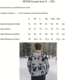 HONKA paita HILLAKRANSSI lyhyt- / pitkähihainen XS-3XL 