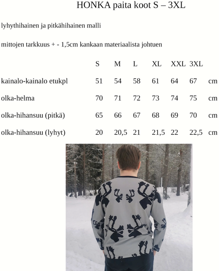 HONKA paita VALAMETTI lyhyt- / pitkähihainen XS-3XL 