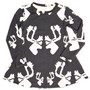 LAINE mekkotunika HIRVAS mustavalkoinen 86-152cm trikoo