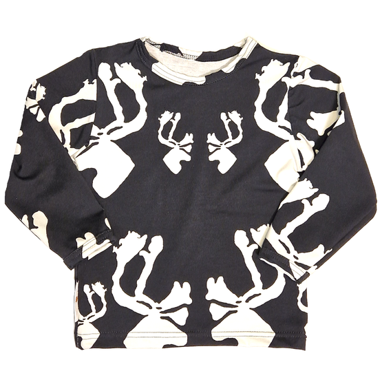 Otso paita HIRVAS musta 86-152cm trikoo