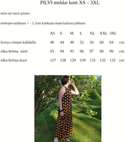 PILVI mekko HILLAT musta S ja L  midi pituus