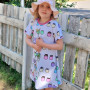 LAINE lyhythihainen mekkotunika TASKUKAMUT 86-140cm