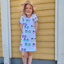 LAINE lyhythihainen mekkotunika TASKUKAMUT 86-140cm