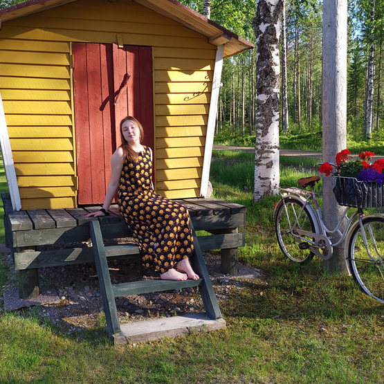 AAVA mekko HILLAT XS-3XL midi ja maxi pituus, taskuilla/ilman taskuja