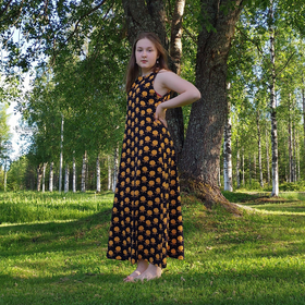 AAVA mekko HILLAT XS-3XL midi ja maxi pituus, taskuilla/ilman taskuja