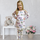 LAINE mekkotunika TASKUKAMUT 86-140cm liila kanttaus