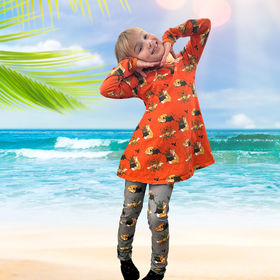 LAINE mekkotunika KETUNLEIPÄÄ oranssi 74-152cm lyhyt- tai pitkähihainen