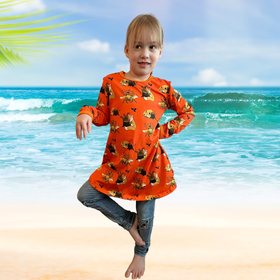LAINE mekkotunika KETUNLEIPÄÄ oranssi 74-152cm lyhyt- tai pitkähihainen