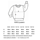 PAJU oloasu / pyjama HUSKYT JA REPOSET 86-152cm