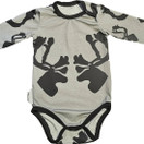 KUURA body HIRVAS 62 ja 80cm harmaa  trikoo 