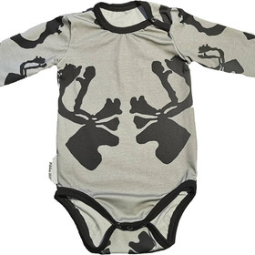 KUURA body HIRVAS 62 ja 80cm harmaa  trikoo 