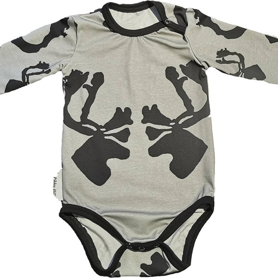 KUURA body HIRVAS 62 ja 80cm harmaa  trikoo 