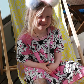 LAINE mekkotunika LILJAMERI roosa 74/80 ja 134/140cm 