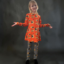 LAINE mekkotunika KETUNLEIPÄÄ oranssi 86-152cm lyhyt- tai pitkähihainen