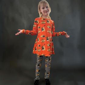 LAINE mekkotunika KETUNLEIPÄÄ oranssi 86-152cm lyhyt- tai pitkähihainen