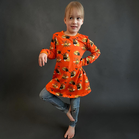 LAINE mekkotunika KETUNLEIPÄÄ oranssi 86-152cm lyhyt- tai pitkähihainen